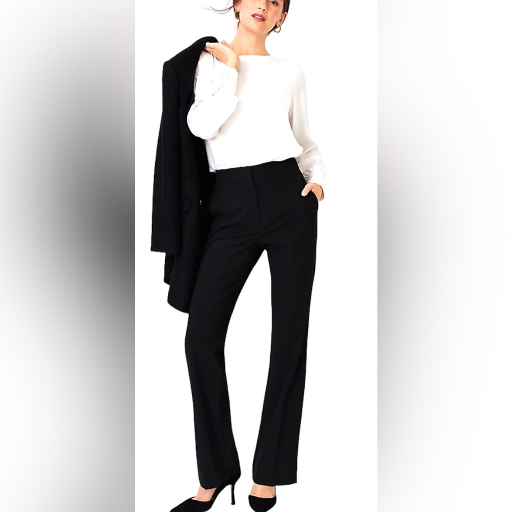 Ann Taylor Loft Petite Trouser Black Marisa Pants in Size 6P
